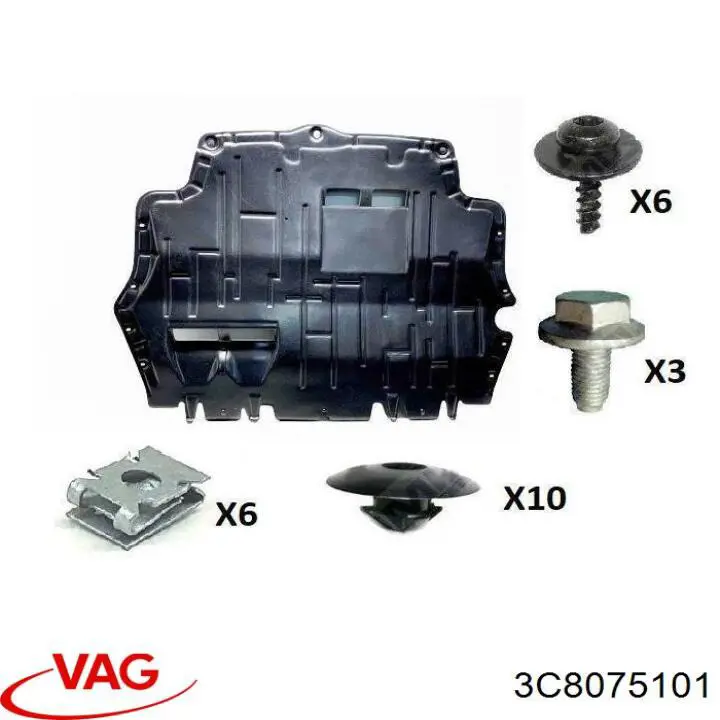 Faldillas guardabarros traseros 3C8075101 VAG
