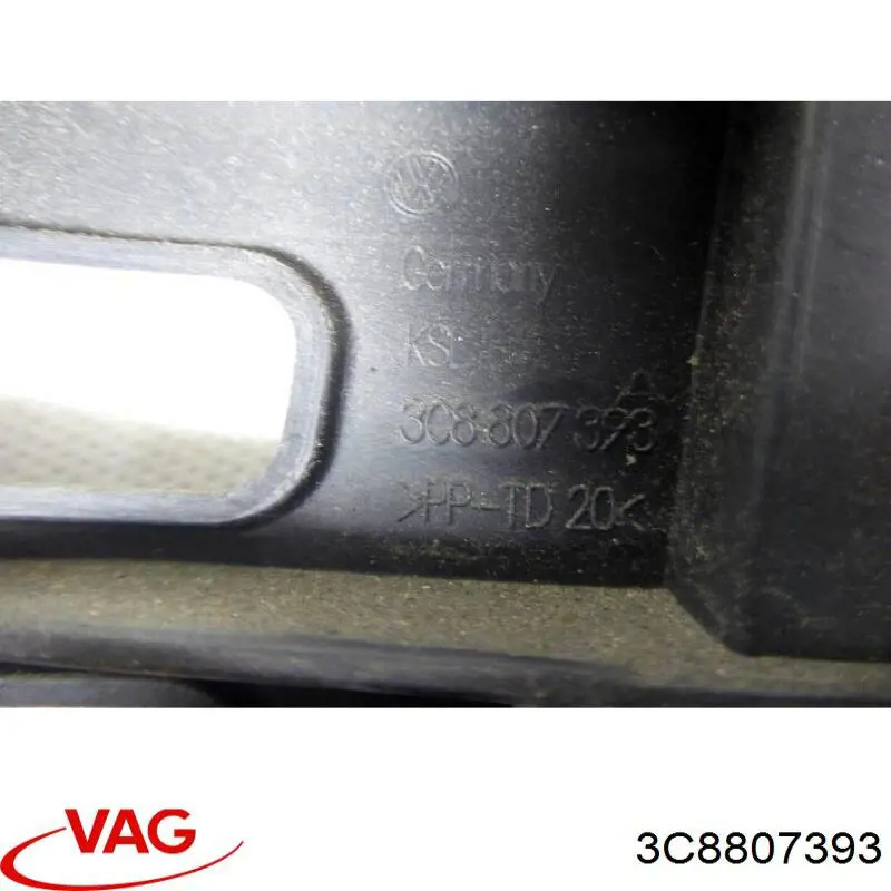 3C8807393 VAG soporte de guía para parachoques trasero, izquierda
