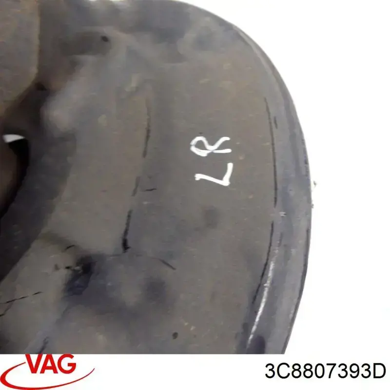 3C8807393D VAG Guía izquierda del parachoques trasero