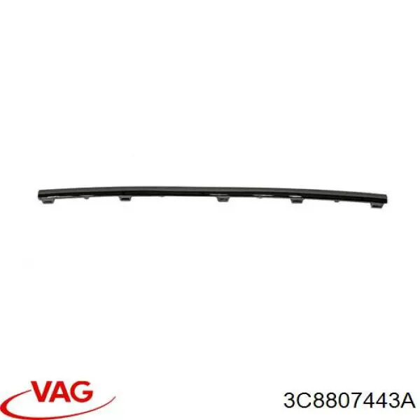 3C8807443A VAG Embellecedor central del parachoques trasero