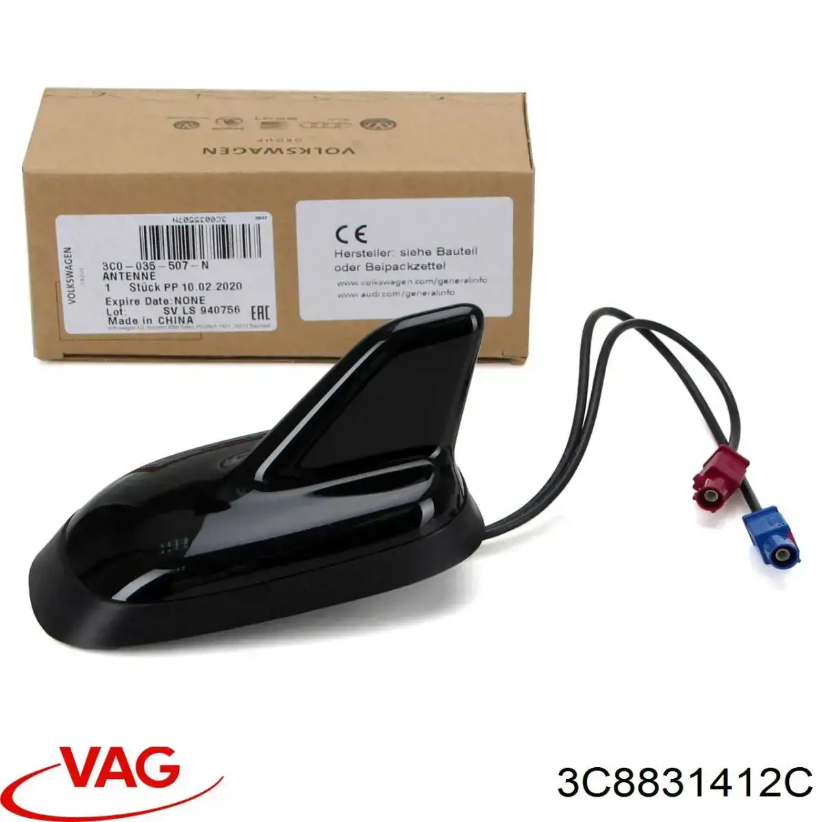 Bisagra de la puerta delantera derecha 3C8831412C VAG