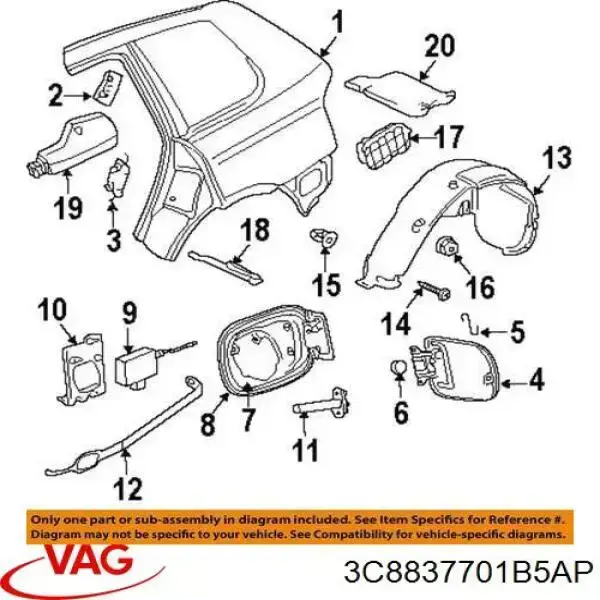  VAG 3C8837701B5AP precio, desde 170,06 EUR