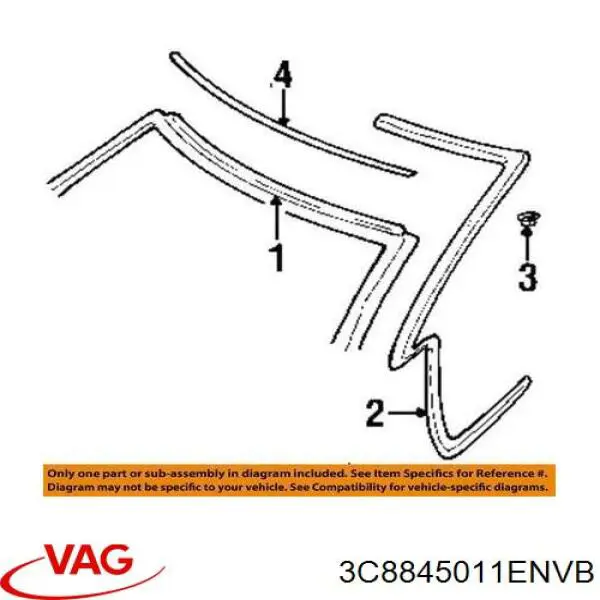 Comprar 3C8845011ENVB VAG Luna parabrisas