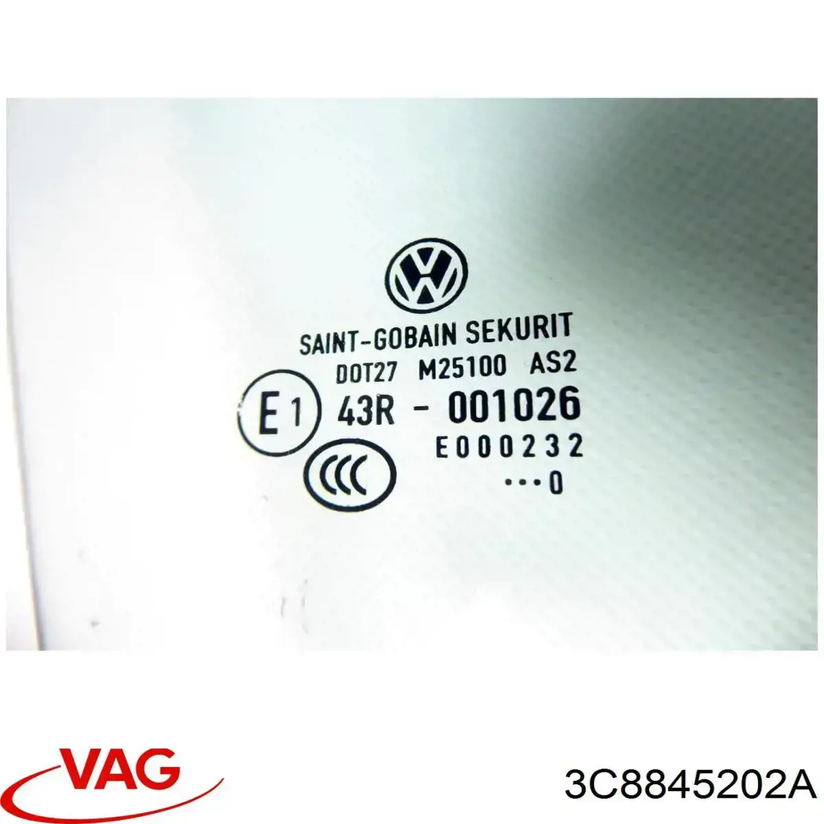Luna de puerta del pasajero delantero para Volkswagen Passat (358)