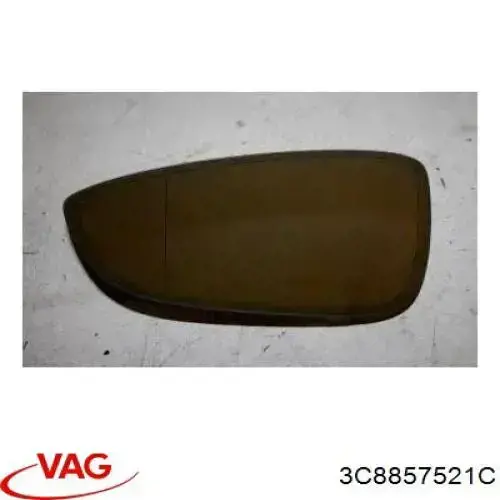 Cristal de espejo retrovisor exterior izquierdo 3C8857521C VAG