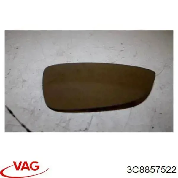 3C8857522 VAG cristal de espejo retrovisor exterior derecho