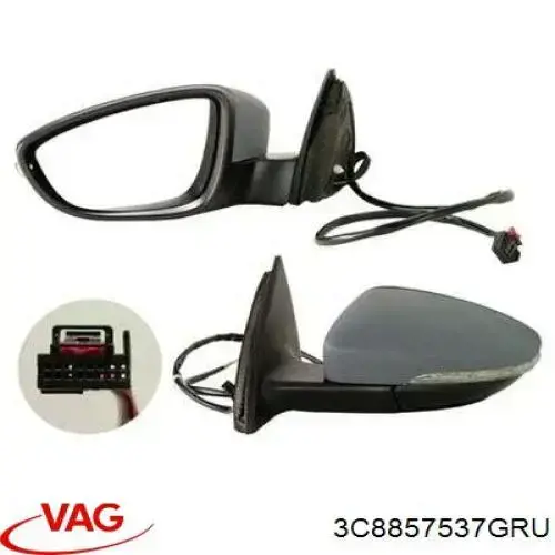 Comprar 3C8857537GRU VAG Cubierta De Espejo Retrovisor Izquierdo