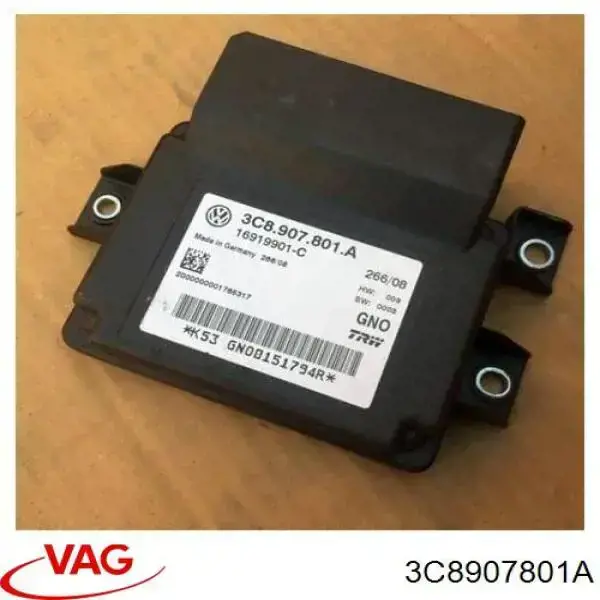 3C8907801A VAG Módulo del freno de estacionamiento electromecánico