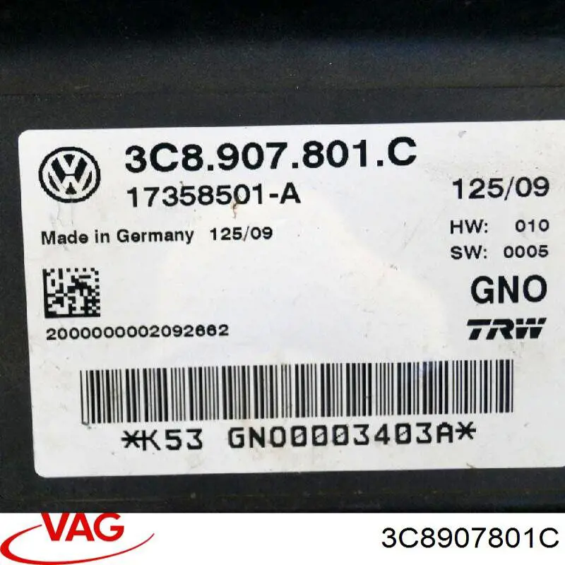 Módulo del freno de estacionamiento electromecánico VAG 3C8907801B precio, desde 124,87 EUR