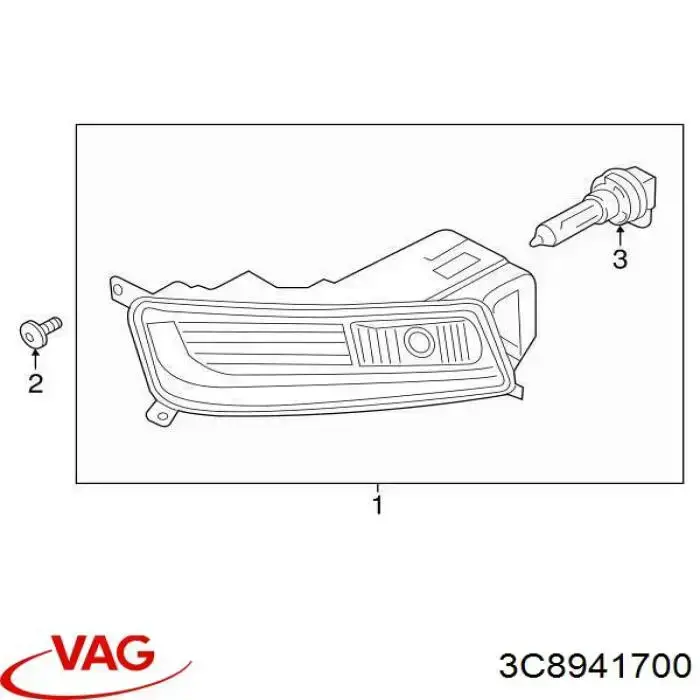 Comprar 3C8941700 VAG Faro antiniebla derecho