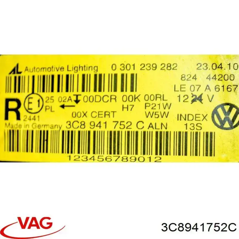  3C8941752C VAG