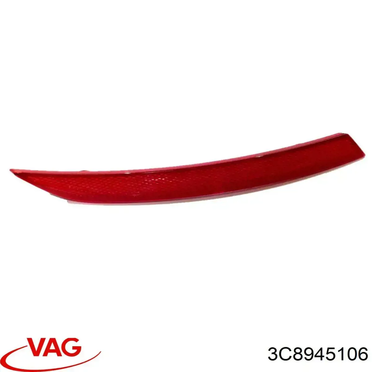 3C8945106 VAG reflector, parachoques trasero, derecho