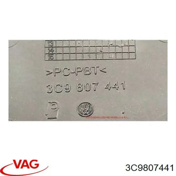 Comprar 3C9807441 VAG Tapa de gancho de remolque trasero del parachoques