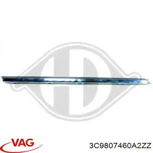 Comprar 3C9807460A2ZZ VAG Moldura de parachoques trasero derecho
