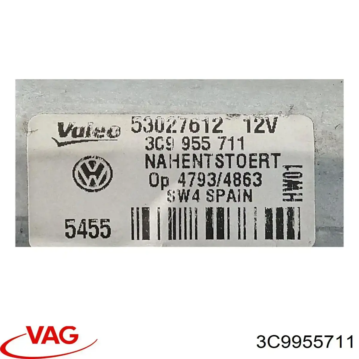 3C9955711 VAG motor limpiaparabrisas luna trasera