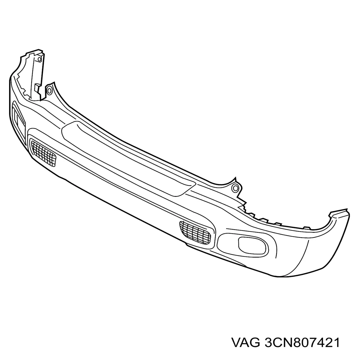 3CN807421 VAG parachoques trasero