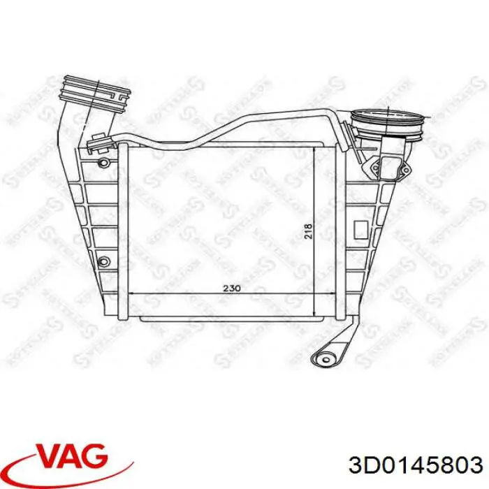 Comprar 3D0145803 VAG Turbo intercooler
