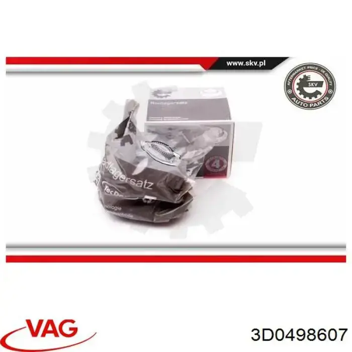 Cojinete de cubo delantero/trasero 3D0498607 VAG