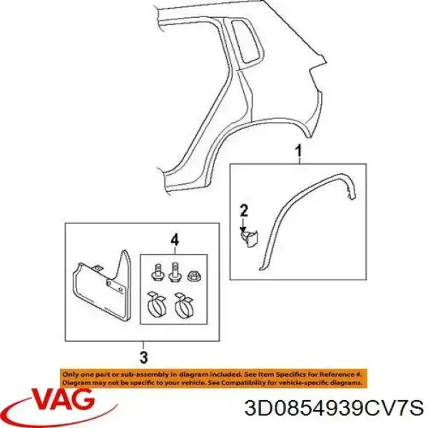 3V0854939E VAG revestimiento de la puerta delantera izquierda