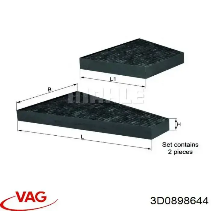Comprar 3D0898644 VAG Filtro de aire del habitáculo