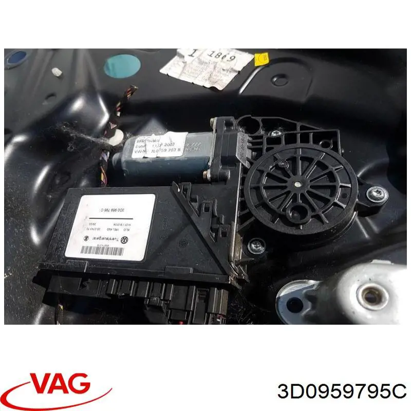 3D0959795C VAG motor eléctrico, elevalunas, puerta trasera izquierda