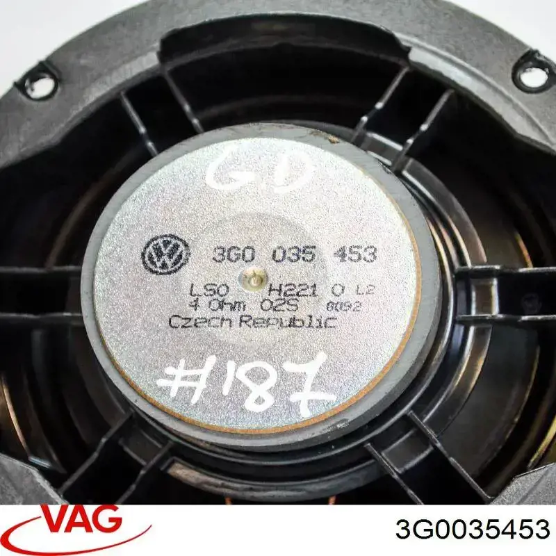 Altavoz de la puerta trasera 3G0035453 VAG
