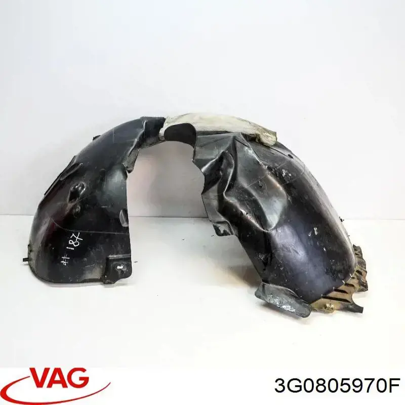 3G0805970F VAG guardabarros interior, aleta delantera, derecho trasero