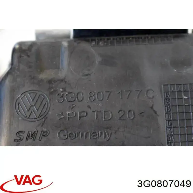 3G0807049 VAG soporte de parachoques delantero izquierdo