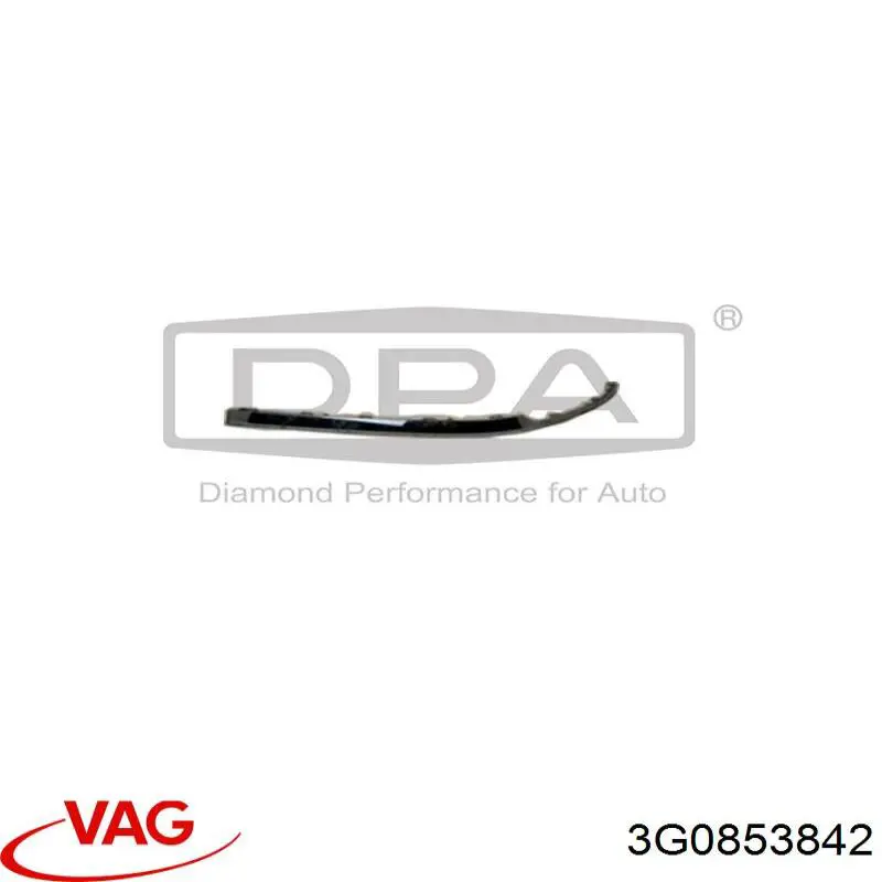 Moldura de parachoques trasero derecho VAG 3G0853842 precio, desde 22,14 EUR
