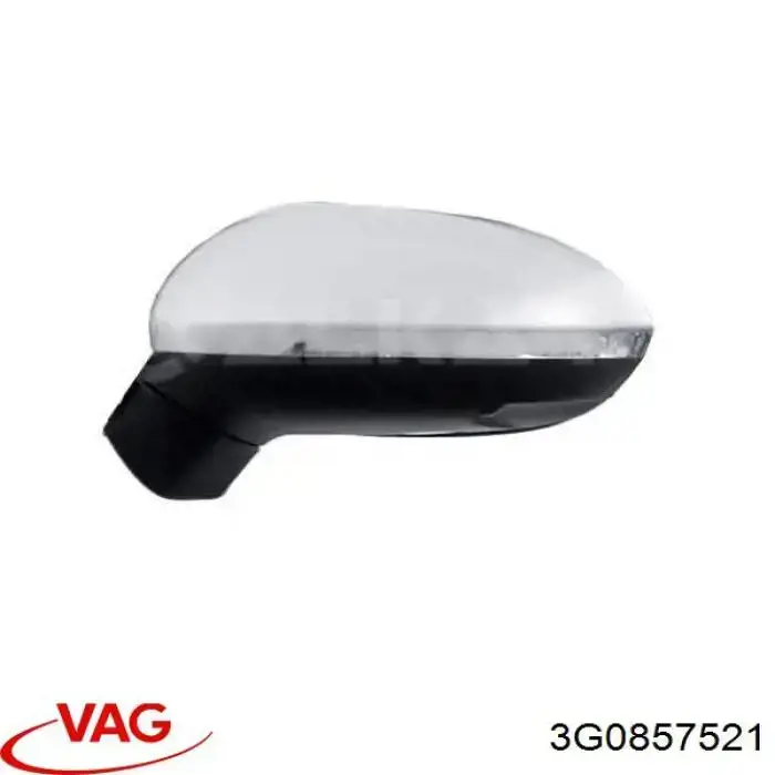 3G0857521 VAG cristal de espejo retrovisor exterior izquierdo