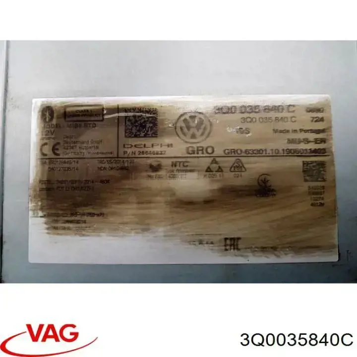 Unidad de control multimedia VAG 3Q0035840C precio, desde 528,53 EUR