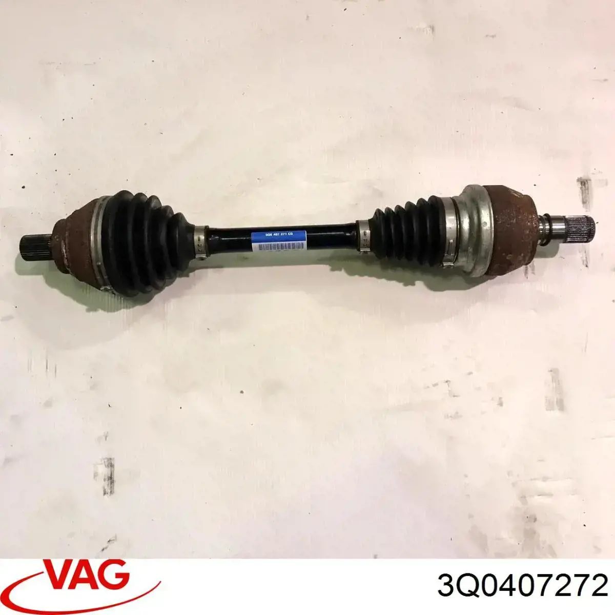 Semieje delantero derecho 3Q0407272 VAG