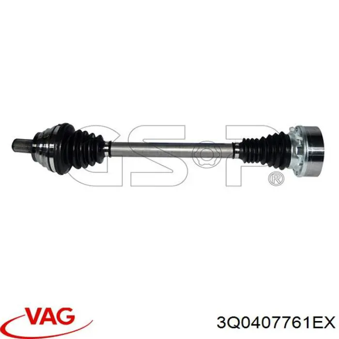 Semieje delantero izquierdo VAG 3Q0407761EX precio, desde 110,50 EUR