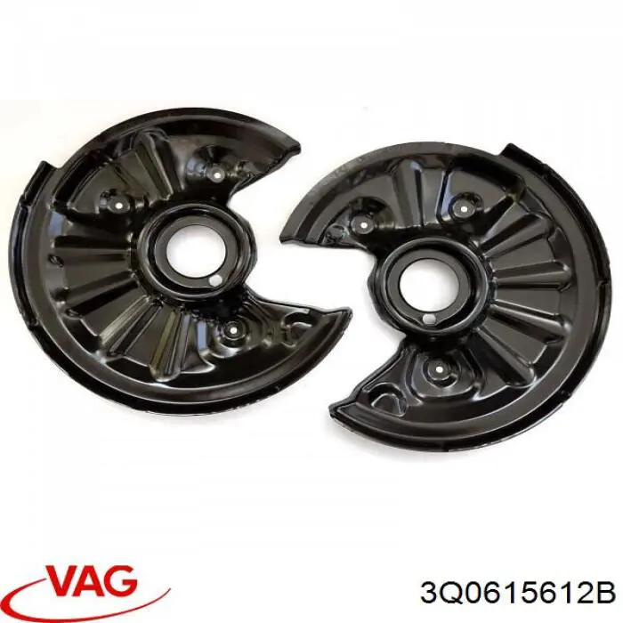 3Q0615612B VAG Protector de disco de freno trasero derecho