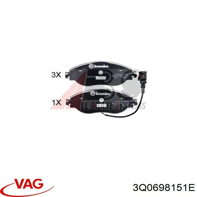 Comprar 3Q0698151E VAG Pastillas delanteras de freno