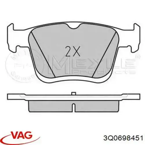 Pastillas traseras de freno VAG 3Q0698451 precio, desde 31,79 EUR