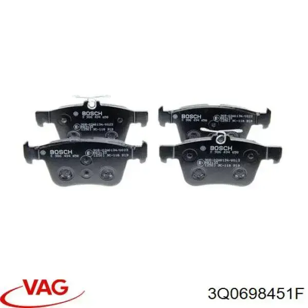 Comprar 3Q0698451F VAG Pastillas de freno traseras
