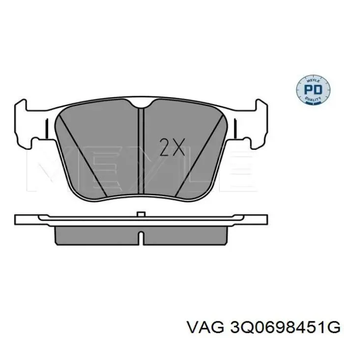 Pastillas traseras de freno VAG 3Q0698451S precio, desde 91,43 EUR