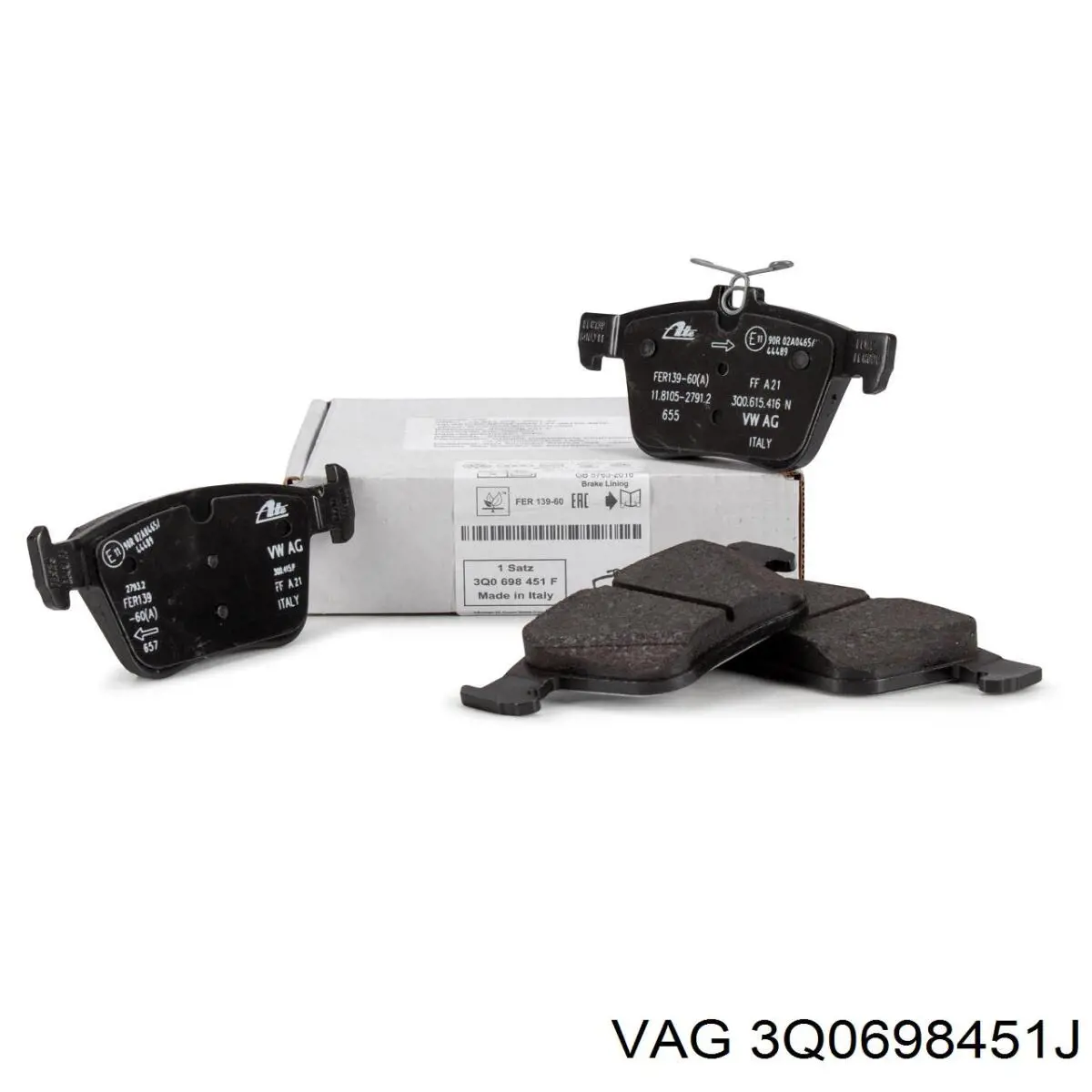 3Q0698451J VAG Pastillas freno traseras