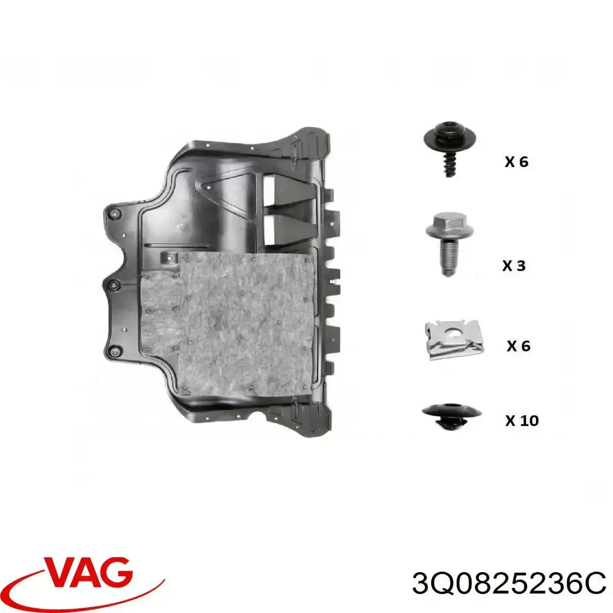 3Q0825236C VAG protección motor /empotramiento