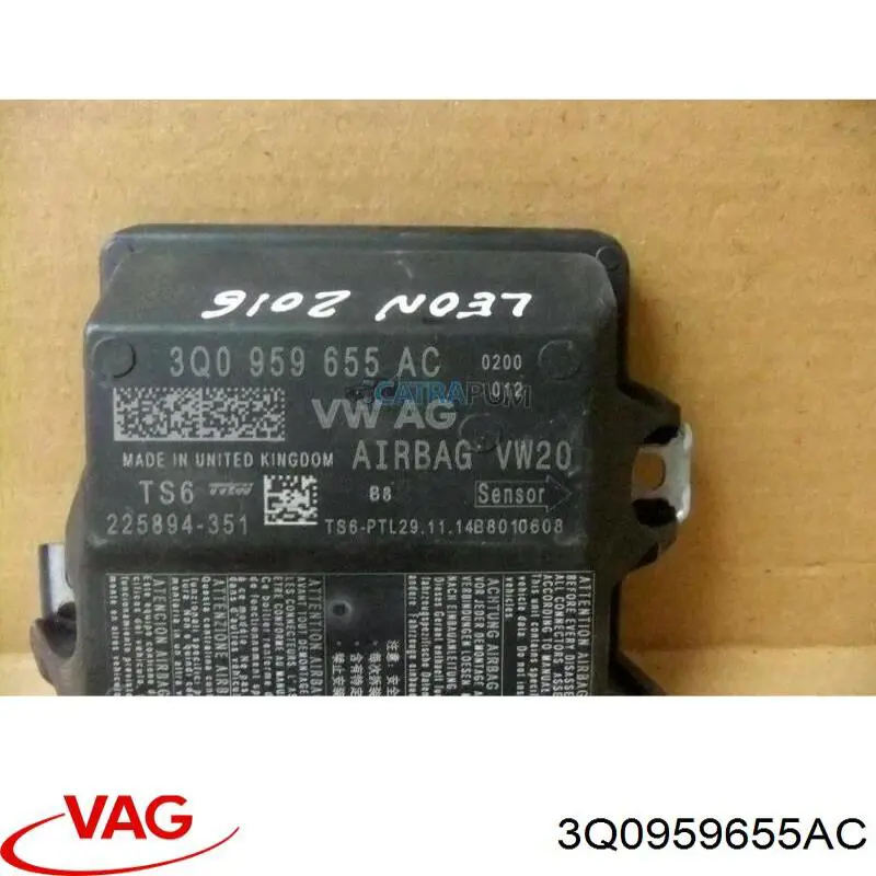 Módulo de control de airbag VAG 3Q0959655AC precio, desde 249,74 EUR