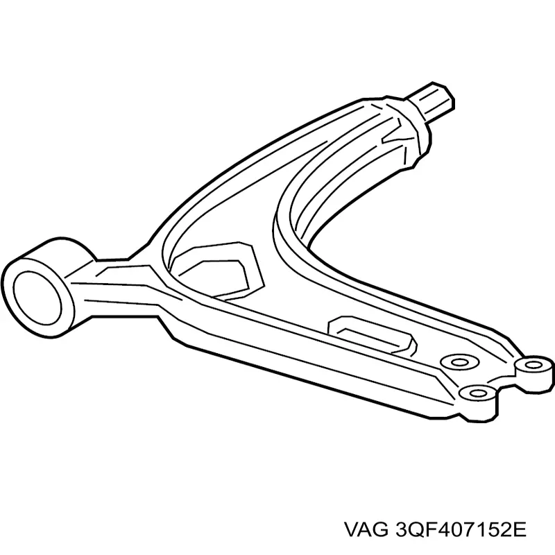 3QF407152E VAG barra oscilante, suspensión de ruedas delantera, inferior derecha