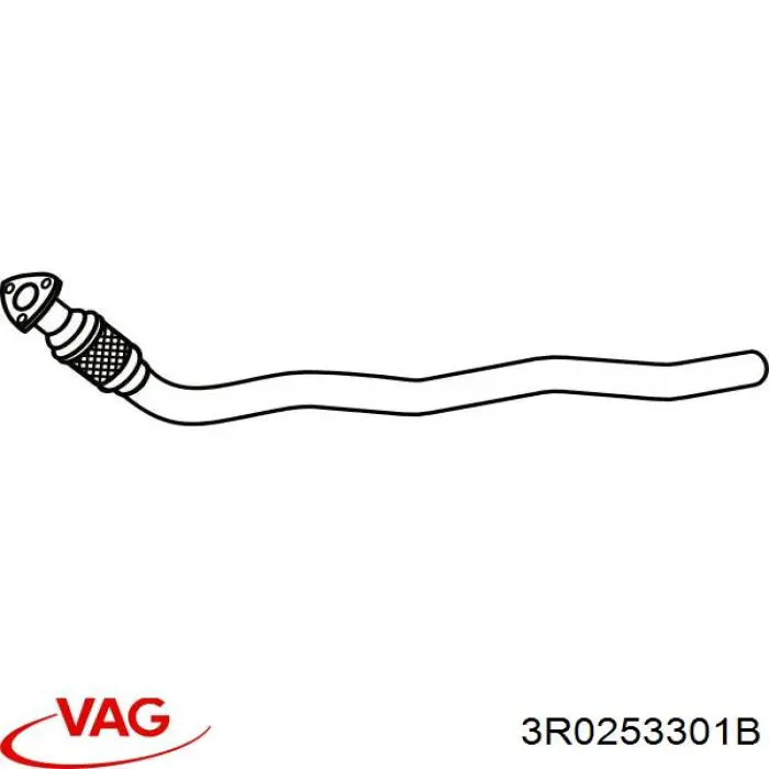 3R0253301B VAG Silenciador de escape delantero 