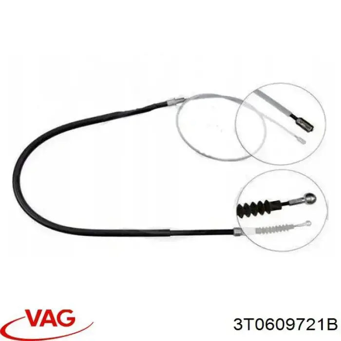Cable de freno de mano trasero derecho/izquierdo VAG 3T0609721B precio, desde 13,17 EUR