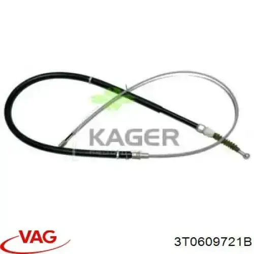 3T0609721B VAG cable de freno de mano trasero derecho/izquierdo