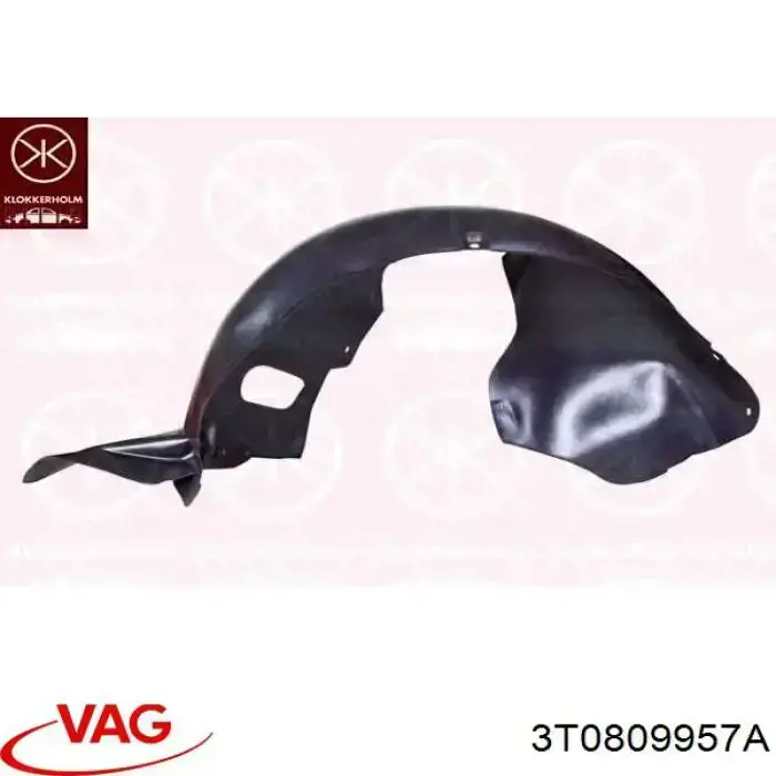 Guardalodos interior izquierdo, guardafango delantero VAG 3T0809957A precio, desde 53,42 EUR
