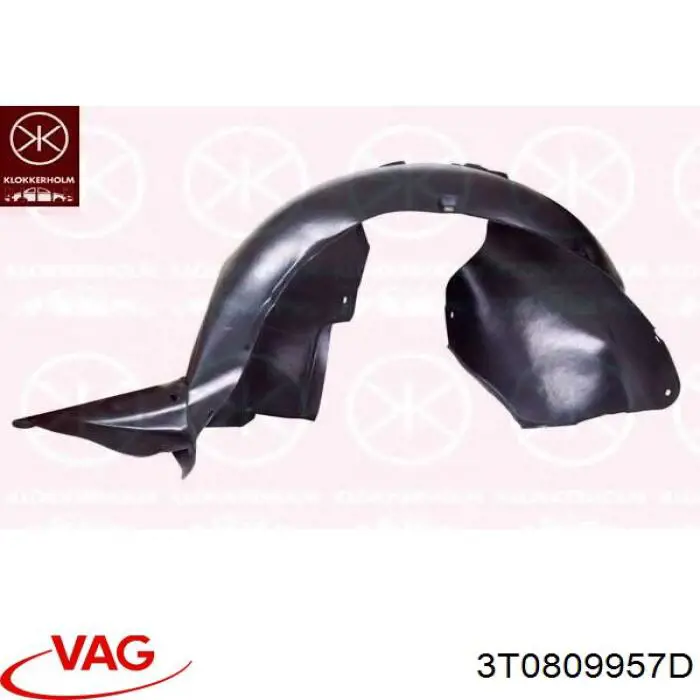 Guardalodos interior izquierdo, guardafango delantero VAG 3T0809957D precio, desde 26,56 EUR