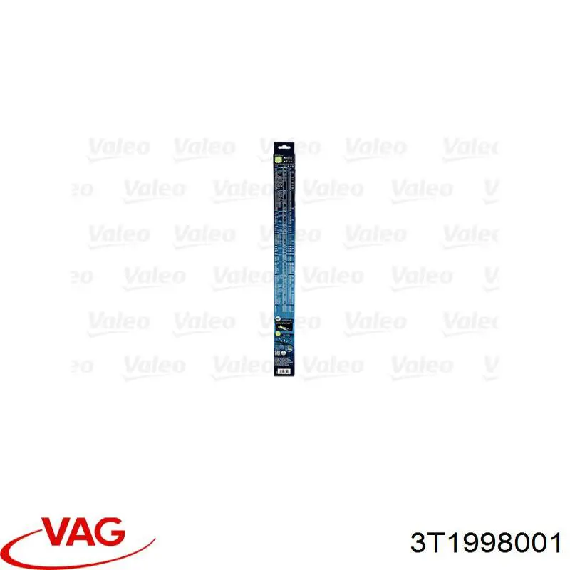 Escobillas de limpiaparabrisas delanteras VAG 3T1998001