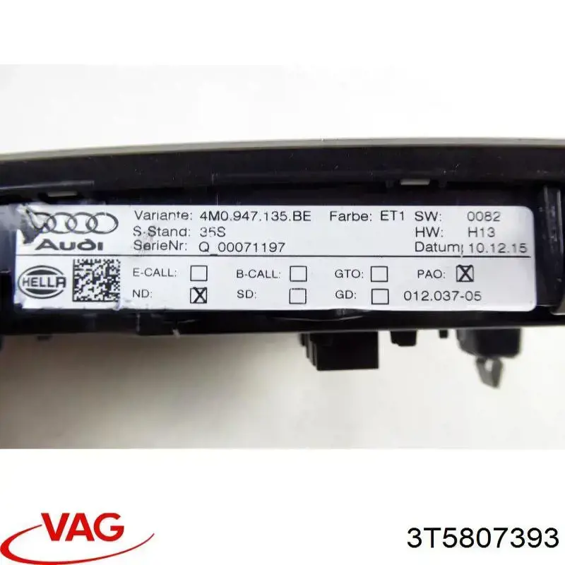 Guía izquierda del parachoques trasero VAG 3T5807393 precio, desde 13,88 EUR
