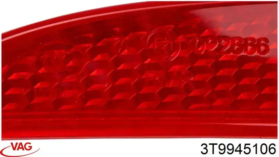 Reflector, paragolpes trasero, derecho VAG 3T9945106